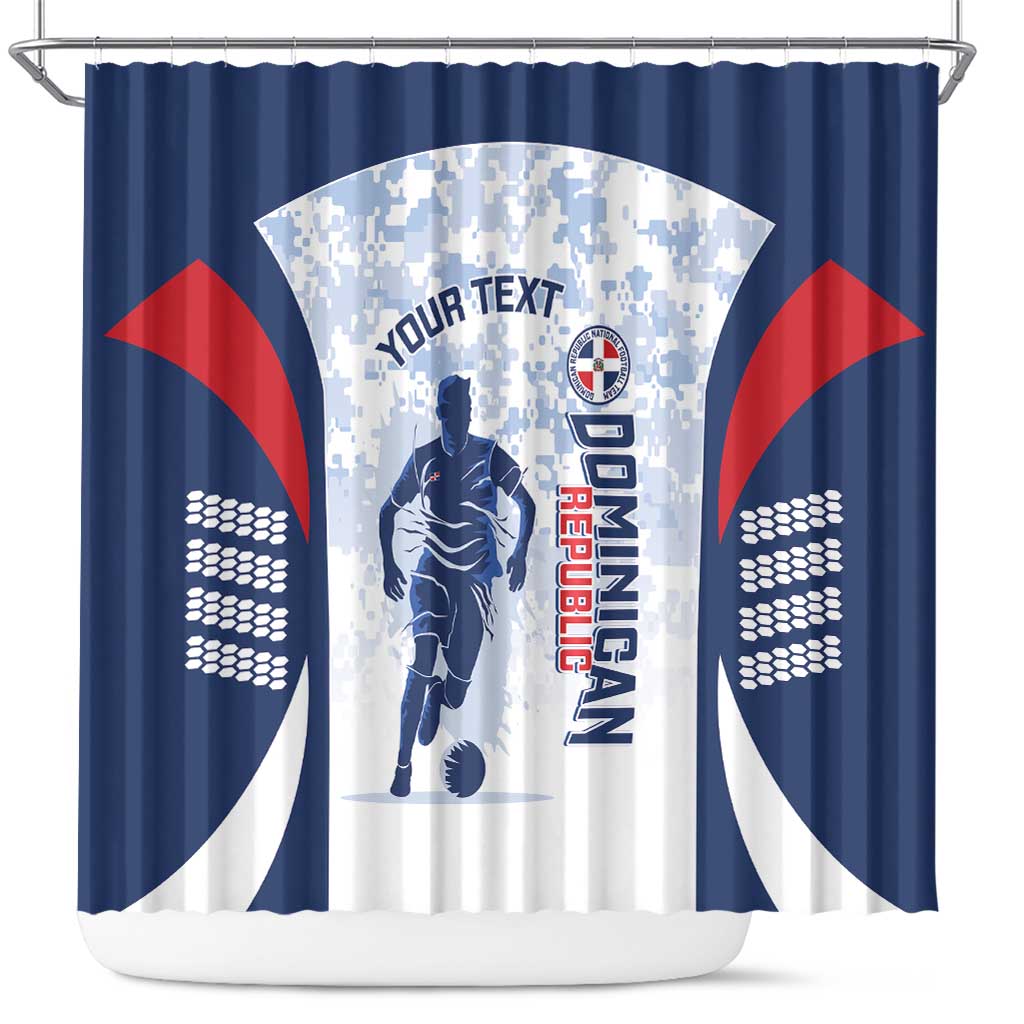 Custom Dominican Republic Football Shower Curtain Vamos Los Quisqueyanos - Wonder Print Shop