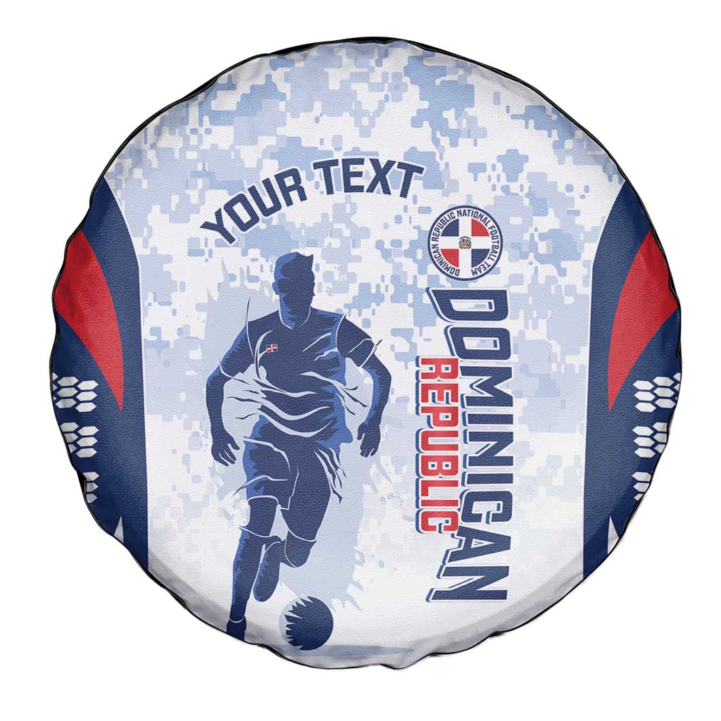 Custom Dominican Republic Football Spare Tire Cover Vamos Los Quisqueyanos - Wonder Print Shop