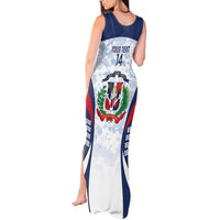 Custom Dominican Republic Football Tank Maxi Dress Vamos Los Quisqueyanos - Wonder Print Shop