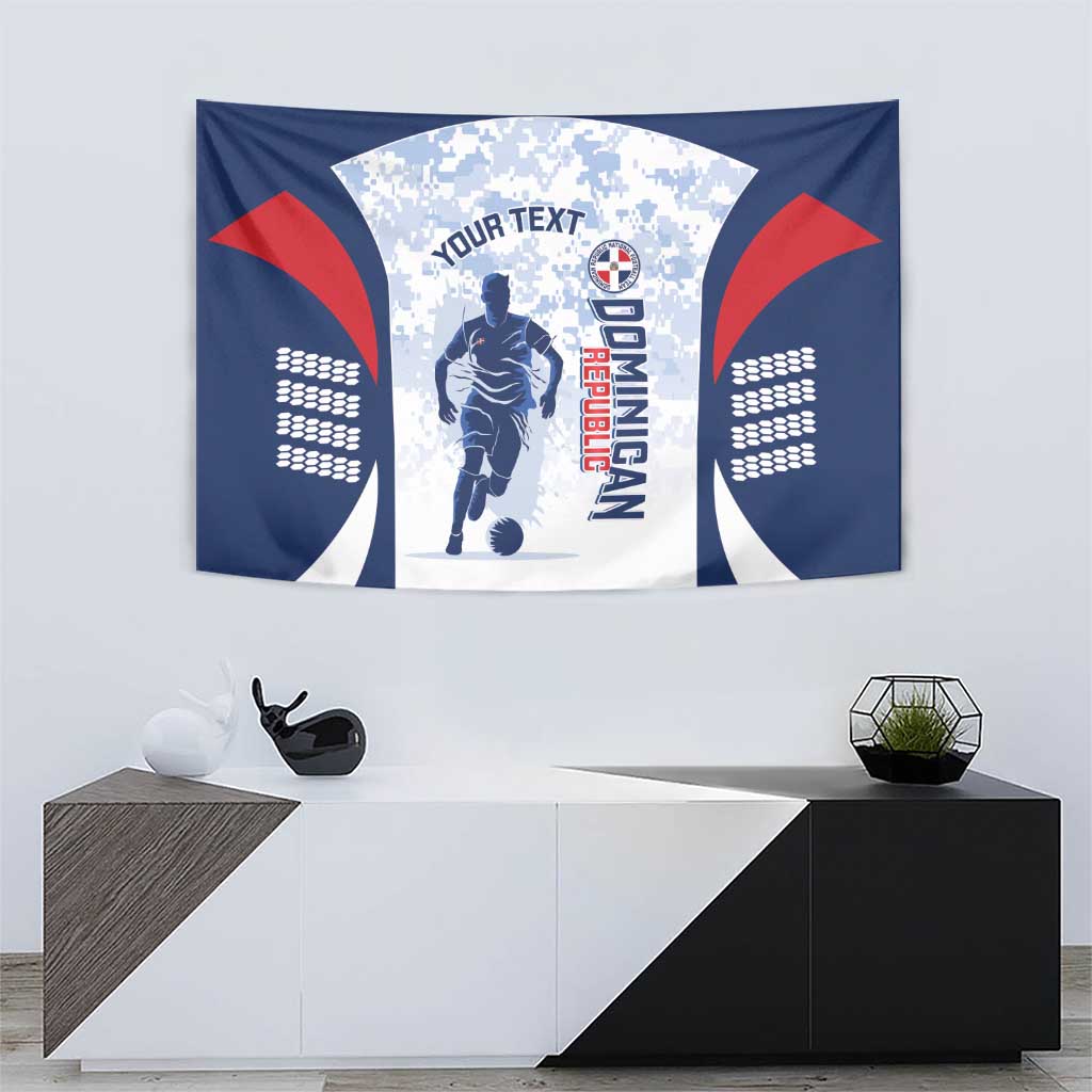 Custom Dominican Republic Football Tapestry Vamos Los Quisqueyanos - Wonder Print Shop