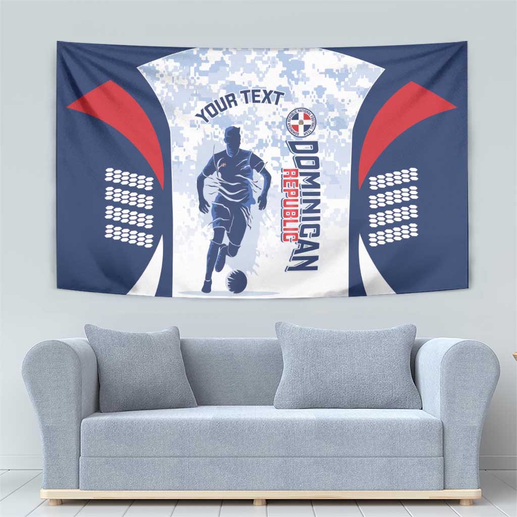 Custom Dominican Republic Football Tapestry Vamos Los Quisqueyanos - Wonder Print Shop