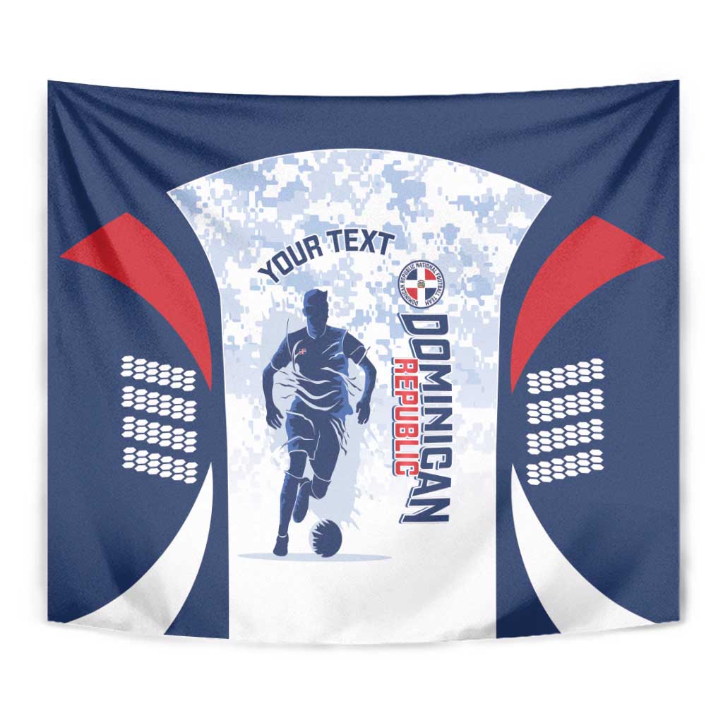 Custom Dominican Republic Football Tapestry Vamos Los Quisqueyanos - Wonder Print Shop