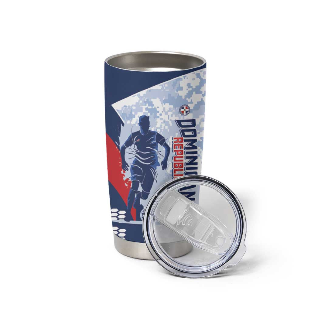 Custom Dominican Republic Football Tumbler Cup Vamos Los Quisqueyanos - Wonder Print Shop