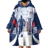 Custom Dominican Republic Football Wearable Blanket Hoodie Vamos Los Quisqueyanos - Wonder Print Shop