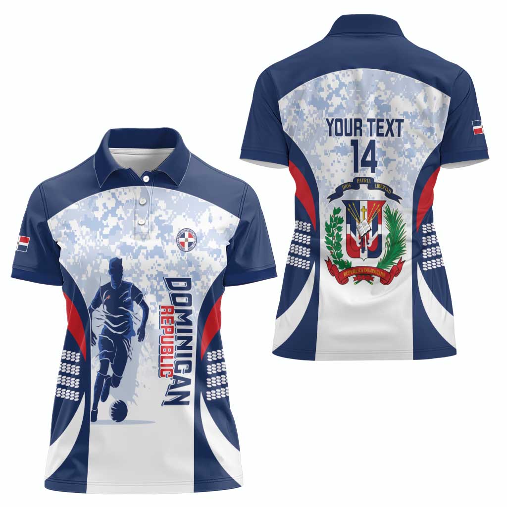 Custom Dominican Republic Football Women Polo Shirt Vamos Los Quisqueyanos - Wonder Print Shop