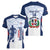 Custom Dominican Republic Football Women V-Neck T-Shirt Vamos Los Quisqueyanos - Wonder Print Shop