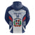 Custom Dominican Republic Football Zip Hoodie Vamos Los Quisqueyanos - Wonder Print Shop