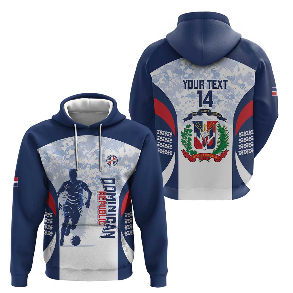 Custom Dominican Republic Football Zip Hoodie Vamos Los Quisqueyanos - Wonder Print Shop