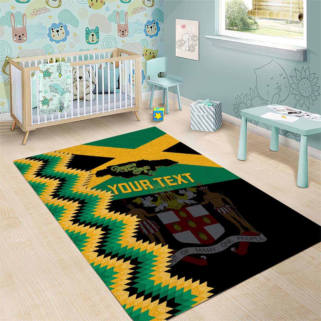 Custom Jamaica Football Area Rug Go Reggae Boyz - Wonder Print Shop