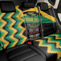 Custom Jamaica Football Back Car Seat Cover Go Reggae Boyz - Wonder Print Shop