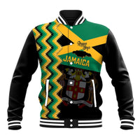 Custom Jamaica Football Baseball Jacket Go Reggae Boyz - Wonder Print Shop