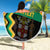 Custom Jamaica Football Beach Blanket Go Reggae Boyz - Wonder Print Shop