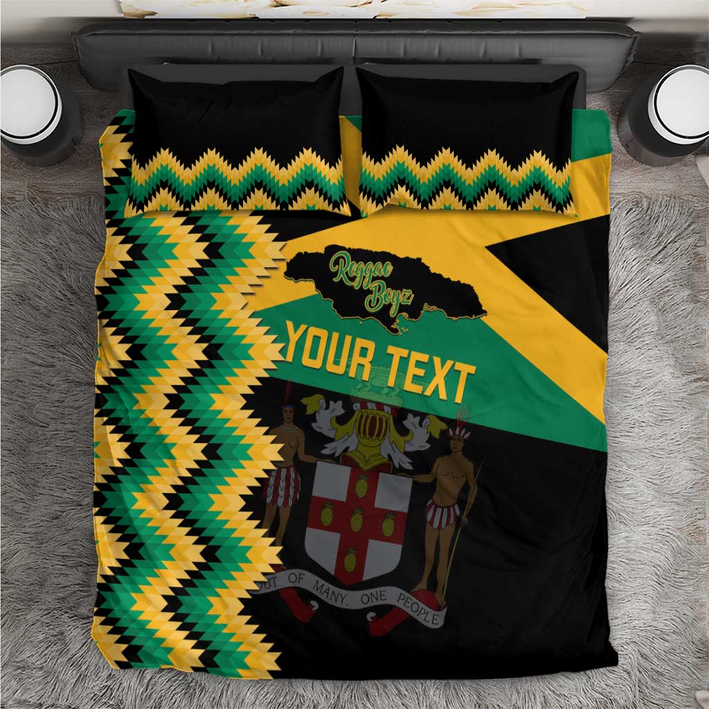 Custom Jamaica Football Bedding Set Go Reggae Boyz - Wonder Print Shop