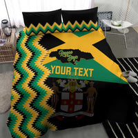 Custom Jamaica Football Bedding Set Go Reggae Boyz - Wonder Print Shop