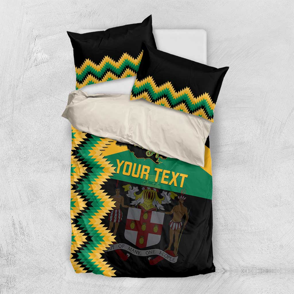Custom Jamaica Football Bedding Set Go Reggae Boyz - Wonder Print Shop