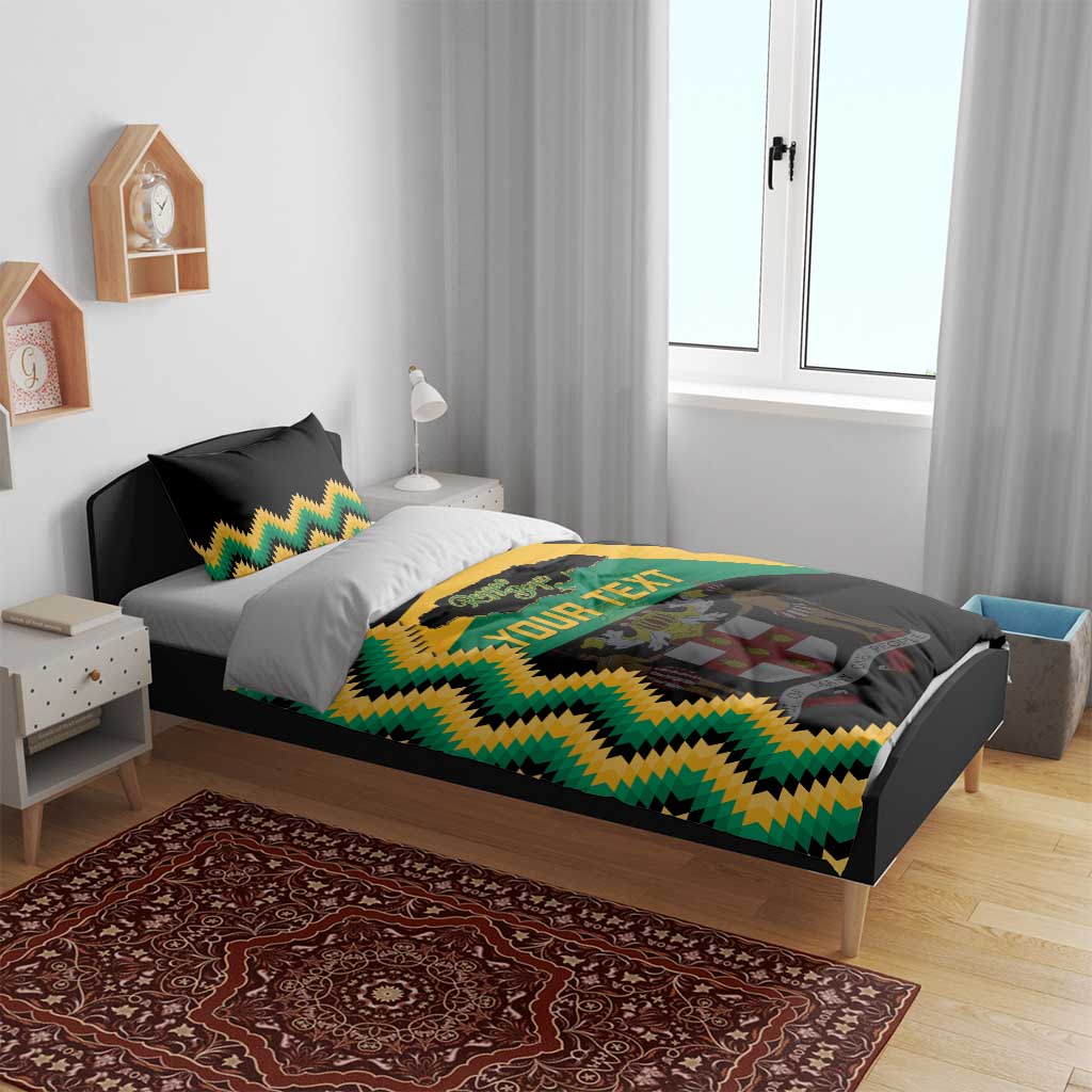Custom Jamaica Football Bedding Set Go Reggae Boyz - Wonder Print Shop