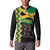 Custom Jamaica Football Button Sweatshirt Go Reggae Boyz - Wonder Print Shop