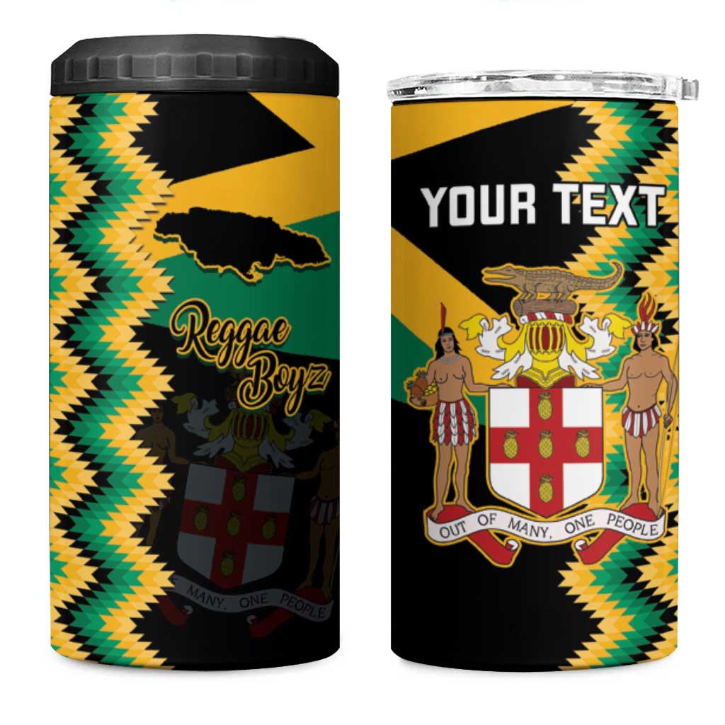 Custom Jamaica Football 4 in 1 Can Cooler Tumbler Go Reggae Boyz - Wonder Print Shop