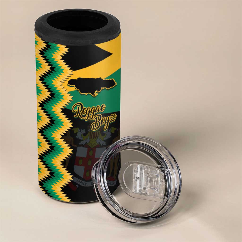 Custom Jamaica Football 4 in 1 Can Cooler Tumbler Go Reggae Boyz - Wonder Print Shop