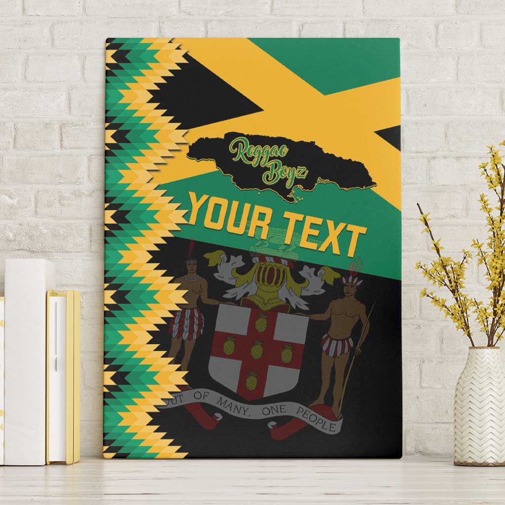 Custom Jamaica Football Canvas Wall Art Go Reggae Boyz - Wonder Print Shop