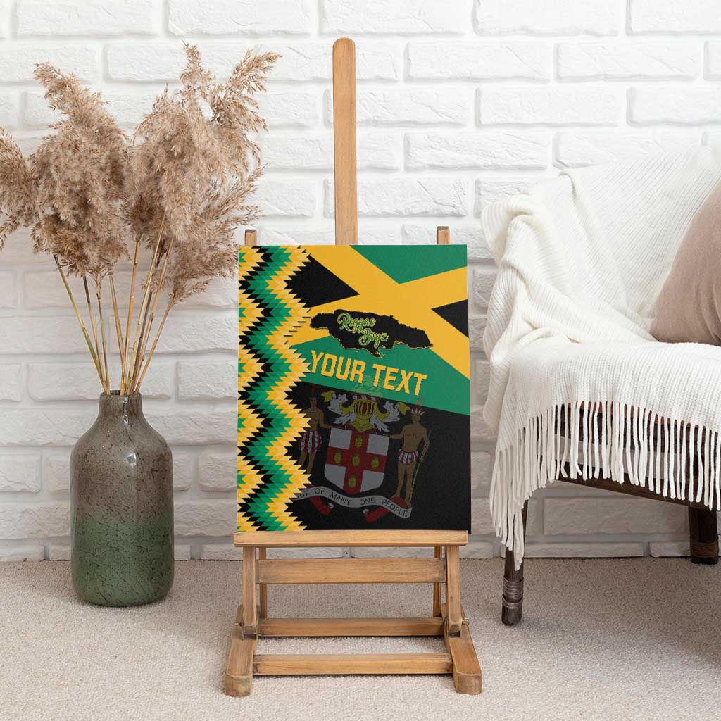 Custom Jamaica Football Canvas Wall Art Go Reggae Boyz - Wonder Print Shop