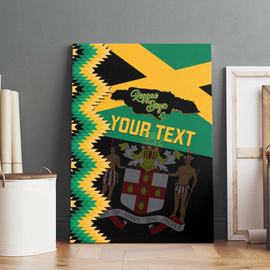 Custom Jamaica Football Canvas Wall Art Go Reggae Boyz - Wonder Print Shop