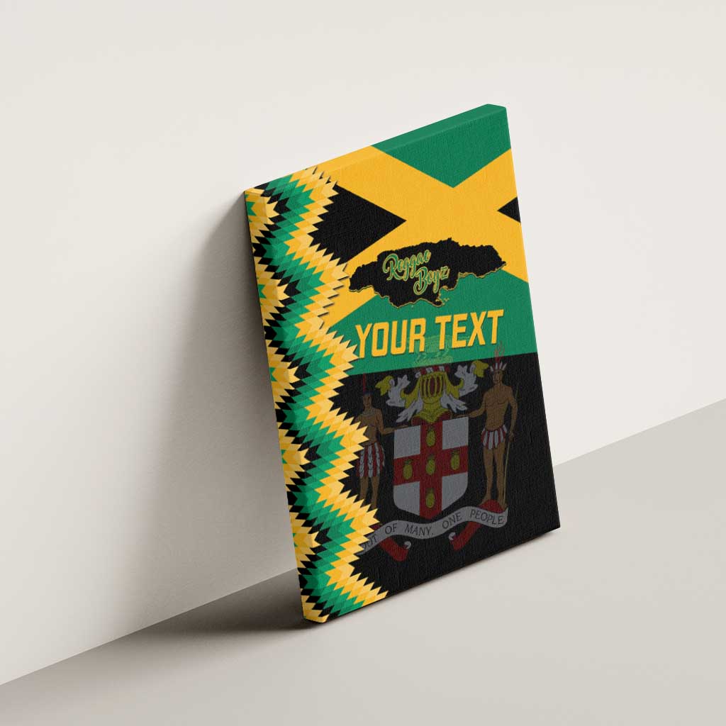 Custom Jamaica Football Canvas Wall Art Go Reggae Boyz - Wonder Print Shop