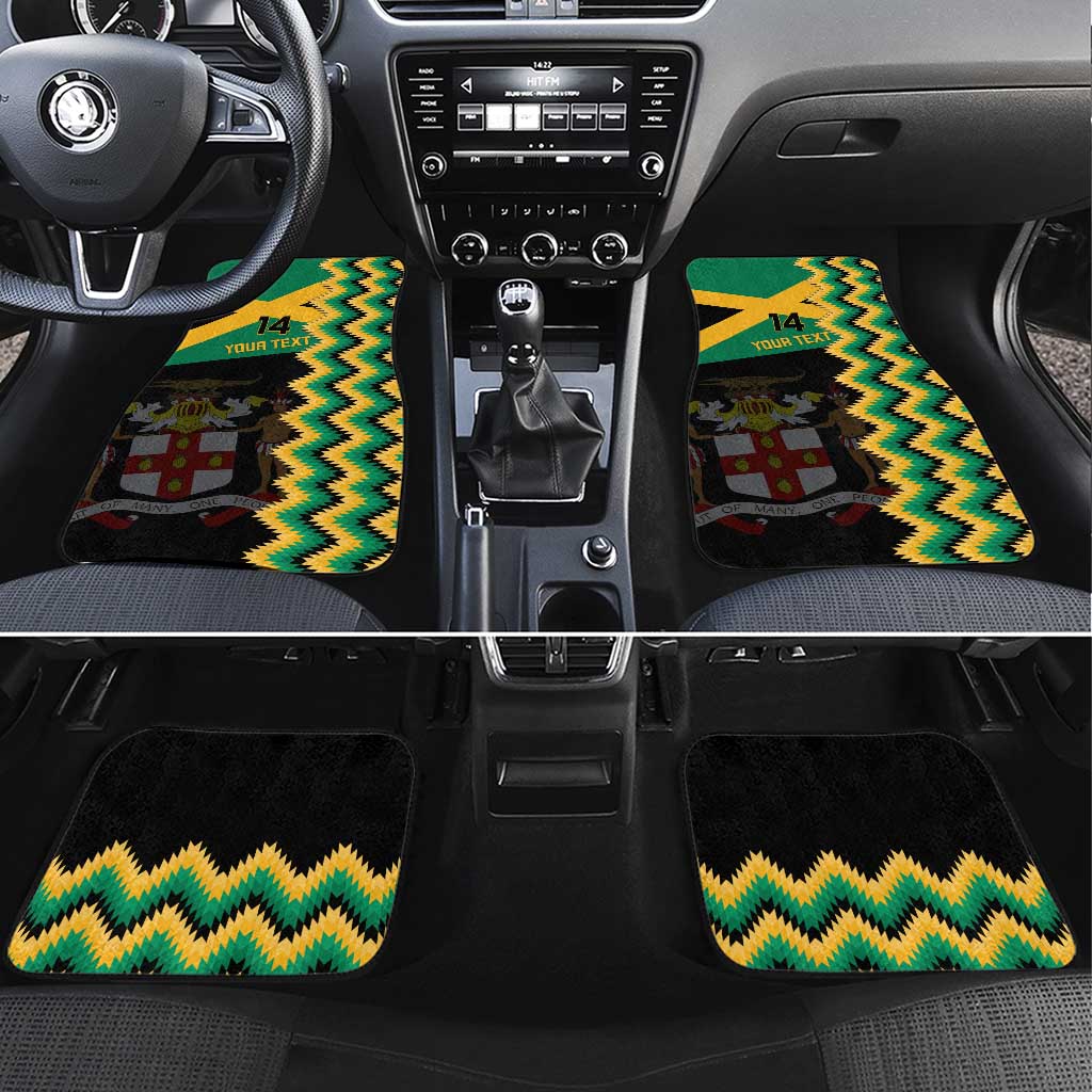 Custom Jamaica Football Car Mats Go Reggae Boyz - Wonder Print Shop