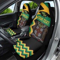 Custom Jamaica Football Car Seat Cover Go Reggae Boyz - Wonder Print Shop