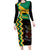 Custom Jamaica Football Family Matching Long Sleeve Bodycon Dress and Hawaiian Shirt Go Reggae Boyz - Wonder Print Shop