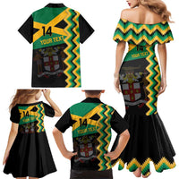 Custom Jamaica Football Family Matching Mermaid Dress and Hawaiian Shirt Go Reggae Boyz - Wonder Print Shop