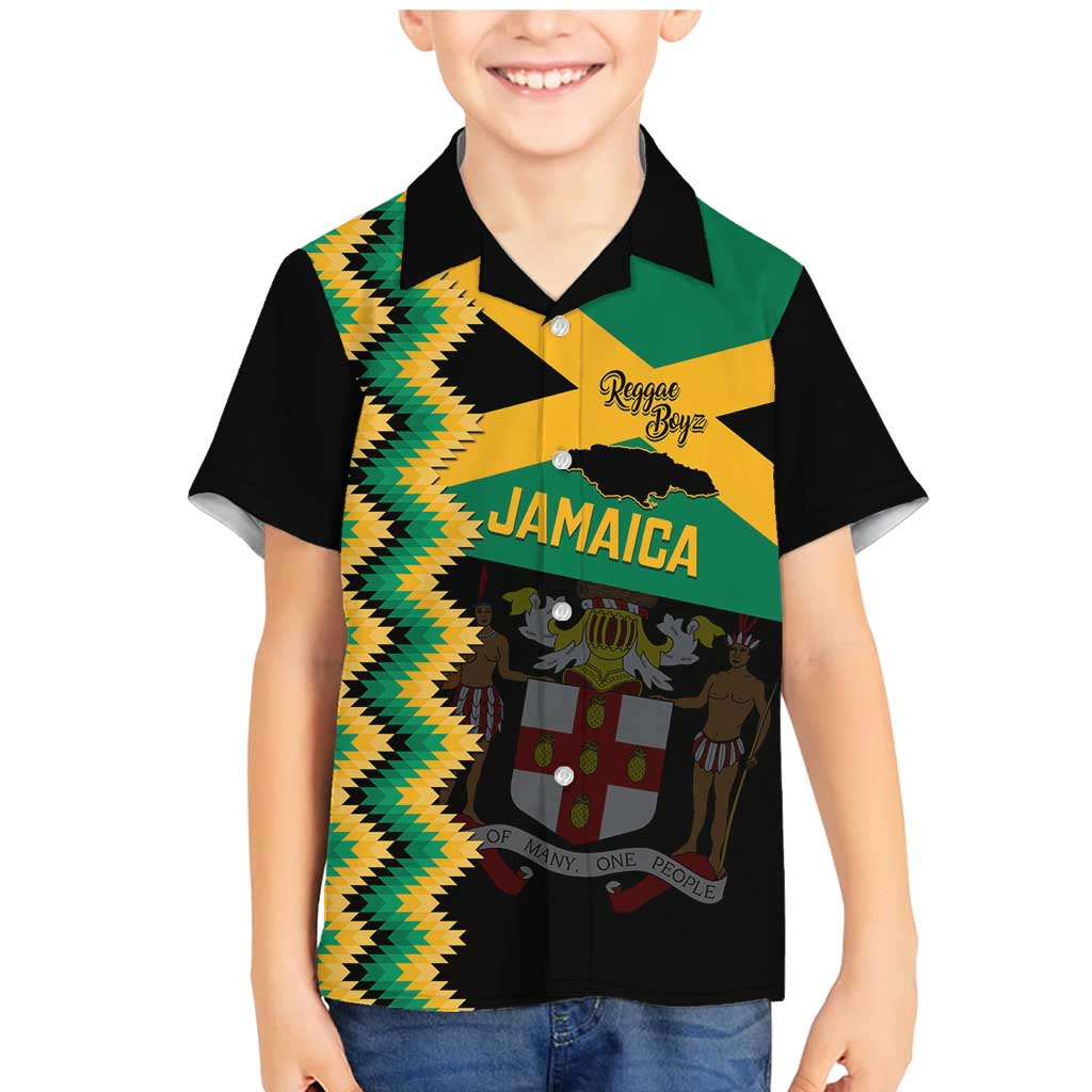 Custom Jamaica Football Family Matching Mermaid Dress and Hawaiian Shirt Go Reggae Boyz - Wonder Print Shop