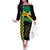 Custom Jamaica Football Family Matching Off The Shoulder Long Sleeve Dress and Hawaiian Shirt Go Reggae Boyz - Wonder Print Shop