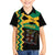 Custom Jamaica Football Family Matching Off The Shoulder Long Sleeve Dress and Hawaiian Shirt Go Reggae Boyz - Wonder Print Shop