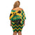 Custom Jamaica Football Family Matching Off Shoulder Short Dress and Hawaiian Shirt Go Reggae Boyz - Wonder Print Shop