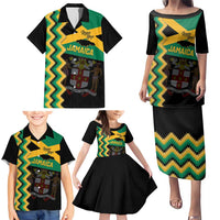 Custom Jamaica Football Family Matching Puletasi and Hawaiian Shirt Go Reggae Boyz - Wonder Print Shop