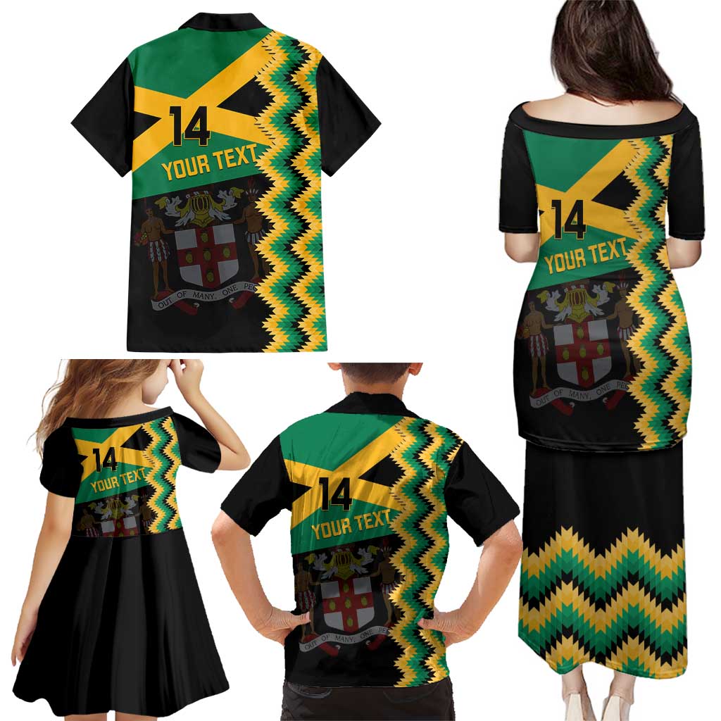 Custom Jamaica Football Family Matching Puletasi and Hawaiian Shirt Go Reggae Boyz - Wonder Print Shop