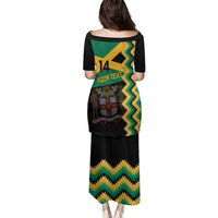 Custom Jamaica Football Family Matching Puletasi and Hawaiian Shirt Go Reggae Boyz - Wonder Print Shop