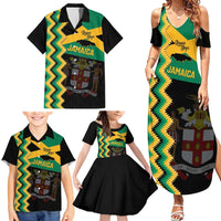 Custom Jamaica Football Family Matching Summer Maxi Dress and Hawaiian Shirt Go Reggae Boyz - Wonder Print Shop