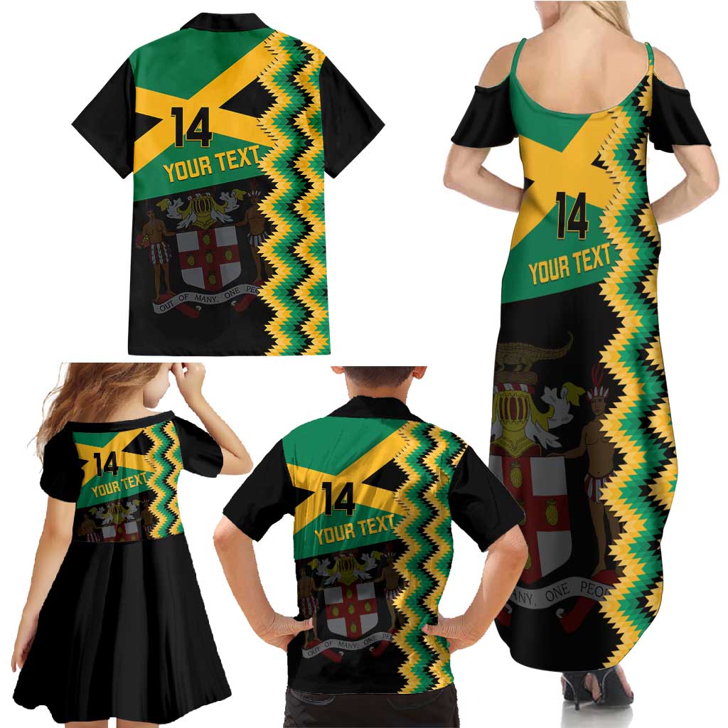 Custom Jamaica Football Family Matching Summer Maxi Dress and Hawaiian Shirt Go Reggae Boyz - Wonder Print Shop