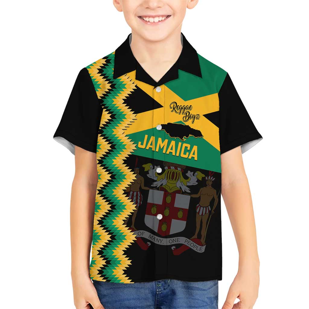 Custom Jamaica Football Family Matching Summer Maxi Dress and Hawaiian Shirt Go Reggae Boyz - Wonder Print Shop