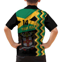 Custom Jamaica Football Family Matching Tank Maxi Dress and Hawaiian Shirt Go Reggae Boyz - Wonder Print Shop