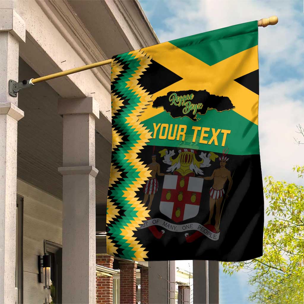 Custom Jamaica Football Garden Flag Go Reggae Boyz - Wonder Print Shop