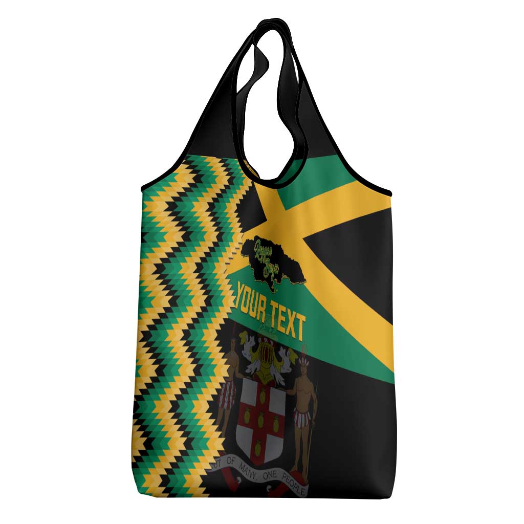 Custom Jamaica Football Grocery Bag Go Reggae Boyz - Wonder Print Shop