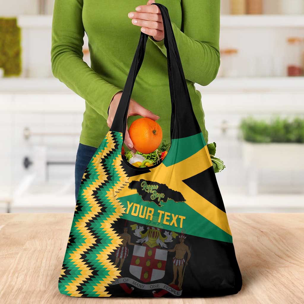 Custom Jamaica Football Grocery Bag Go Reggae Boyz - Wonder Print Shop