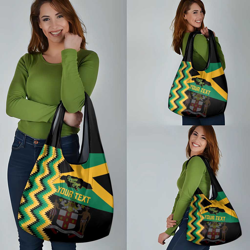 Custom Jamaica Football Grocery Bag Go Reggae Boyz - Wonder Print Shop
