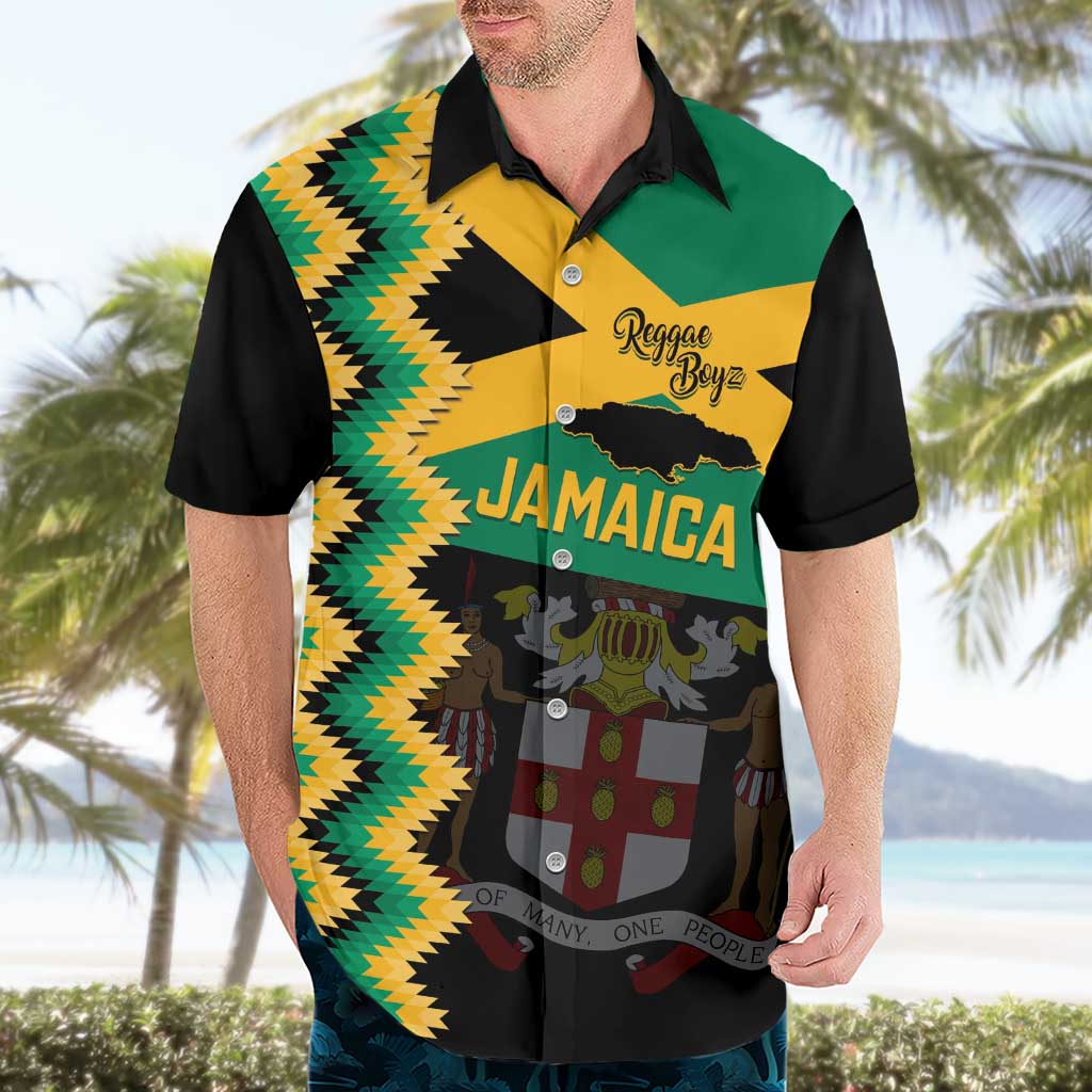 Custom Jamaica Football Hawaiian Shirt Go Reggae Boyz - Wonder Print Shop