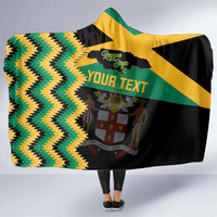 Custom Jamaica Football Hooded Blanket Go Reggae Boyz - Wonder Print Shop