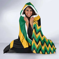 Custom Jamaica Football Hooded Blanket Go Reggae Boyz - Wonder Print Shop