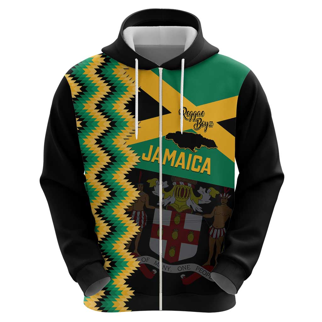 Custom Jamaica Football Hoodie Go Reggae Boyz - Wonder Print Shop